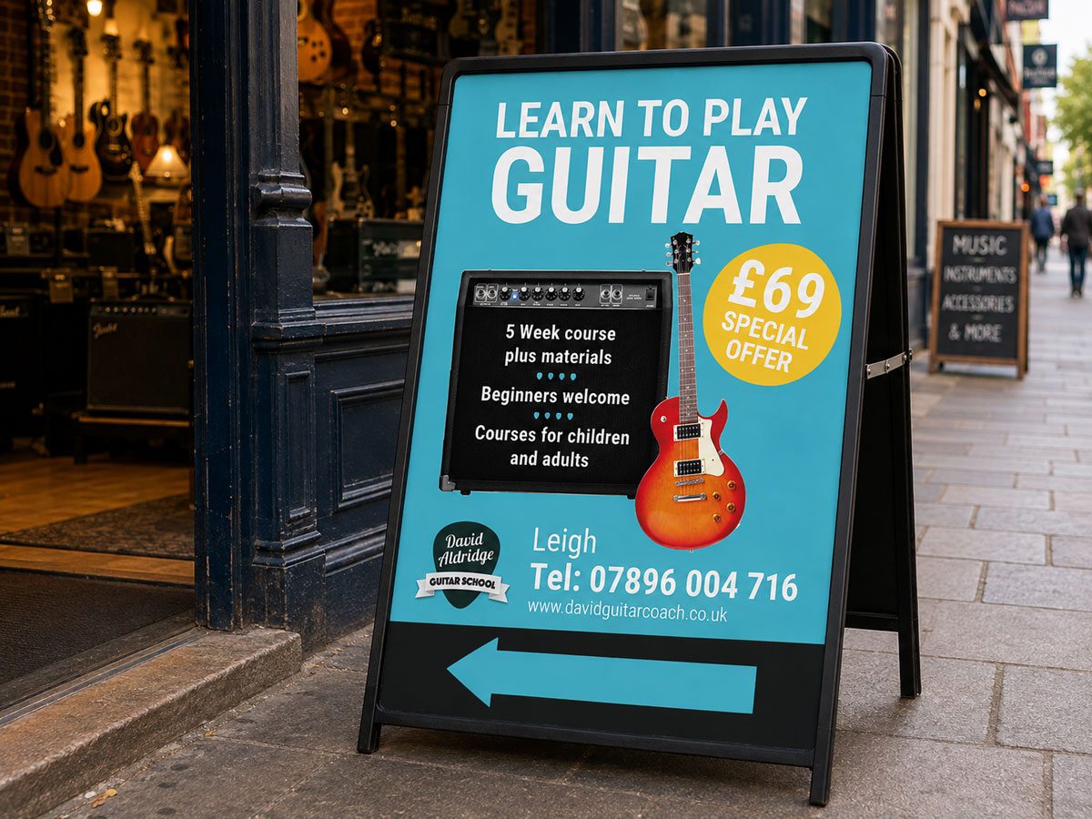 Guitar Course Shop Sign